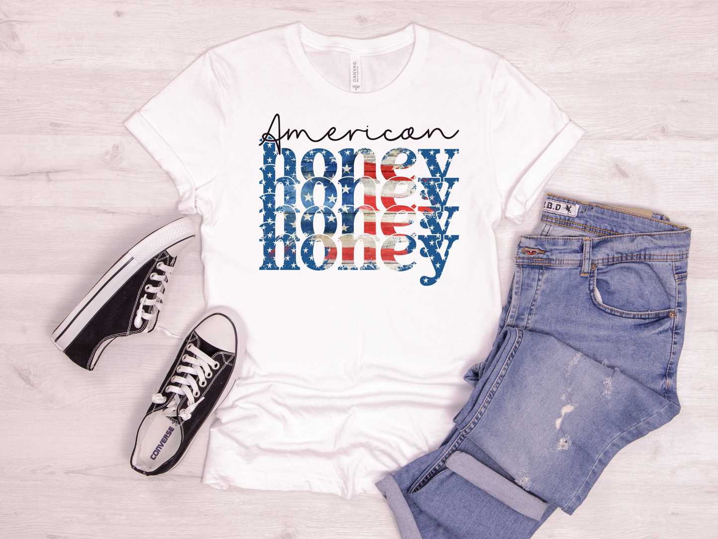 4th of July American Honey Tee Shirt