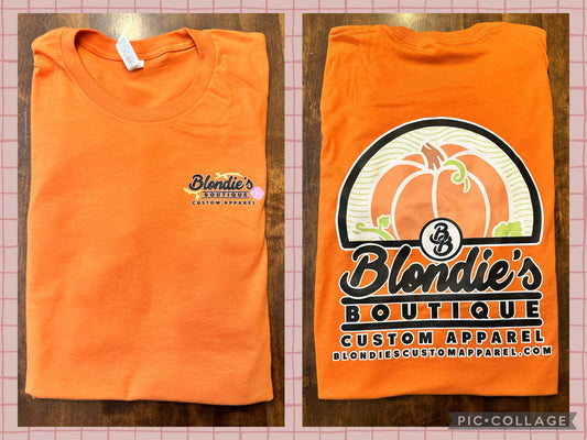 Blondie's Pumpkin Design Tee or Sweatshirt